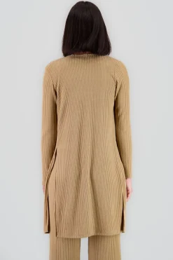 Shasa Soft Ribbed Long Sleeve Cardigan