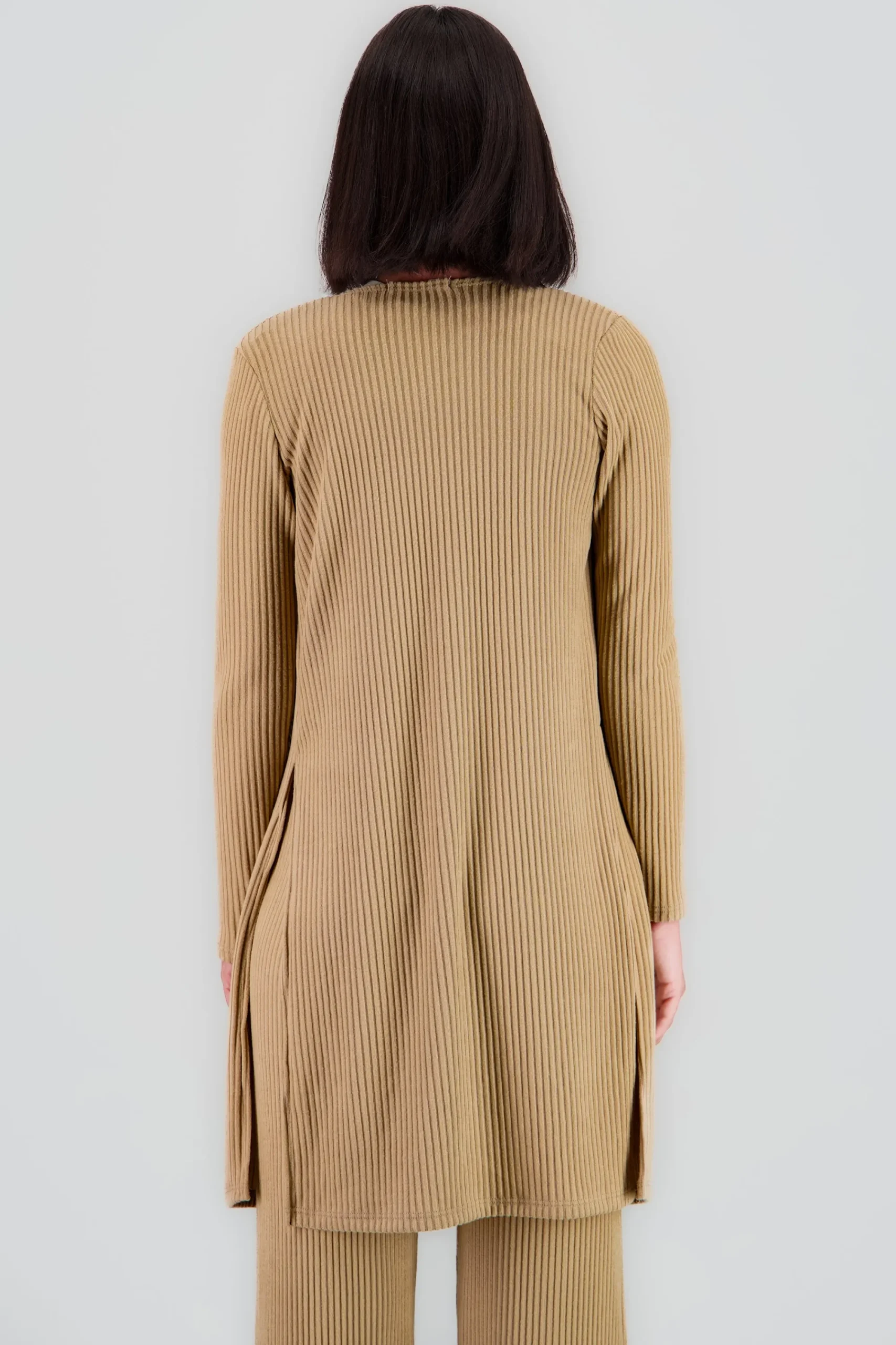 Shasa Soft Ribbed Long Sleeve Cardigan