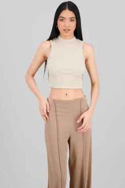 Shasa Soft Ribbed Sleeveless Top