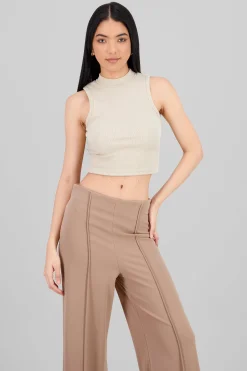 Shasa Soft Ribbed Sleeveless Top