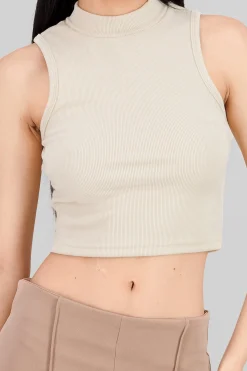 Shasa Soft Ribbed Sleeveless Top