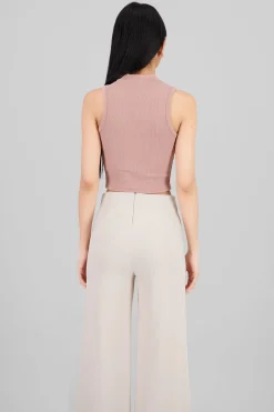 Shasa Soft Ribbed Sleeveless Top