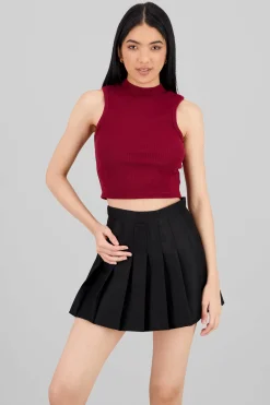 Shasa Soft Ribbed Sleeveless Top