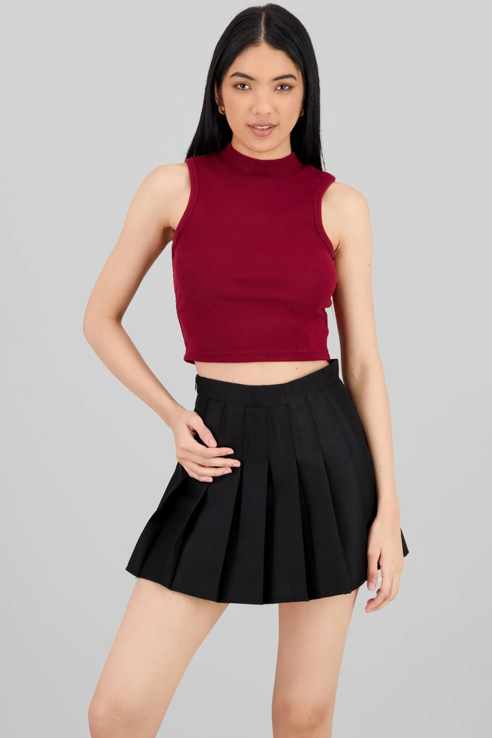 Shasa Soft Ribbed Sleeveless Top