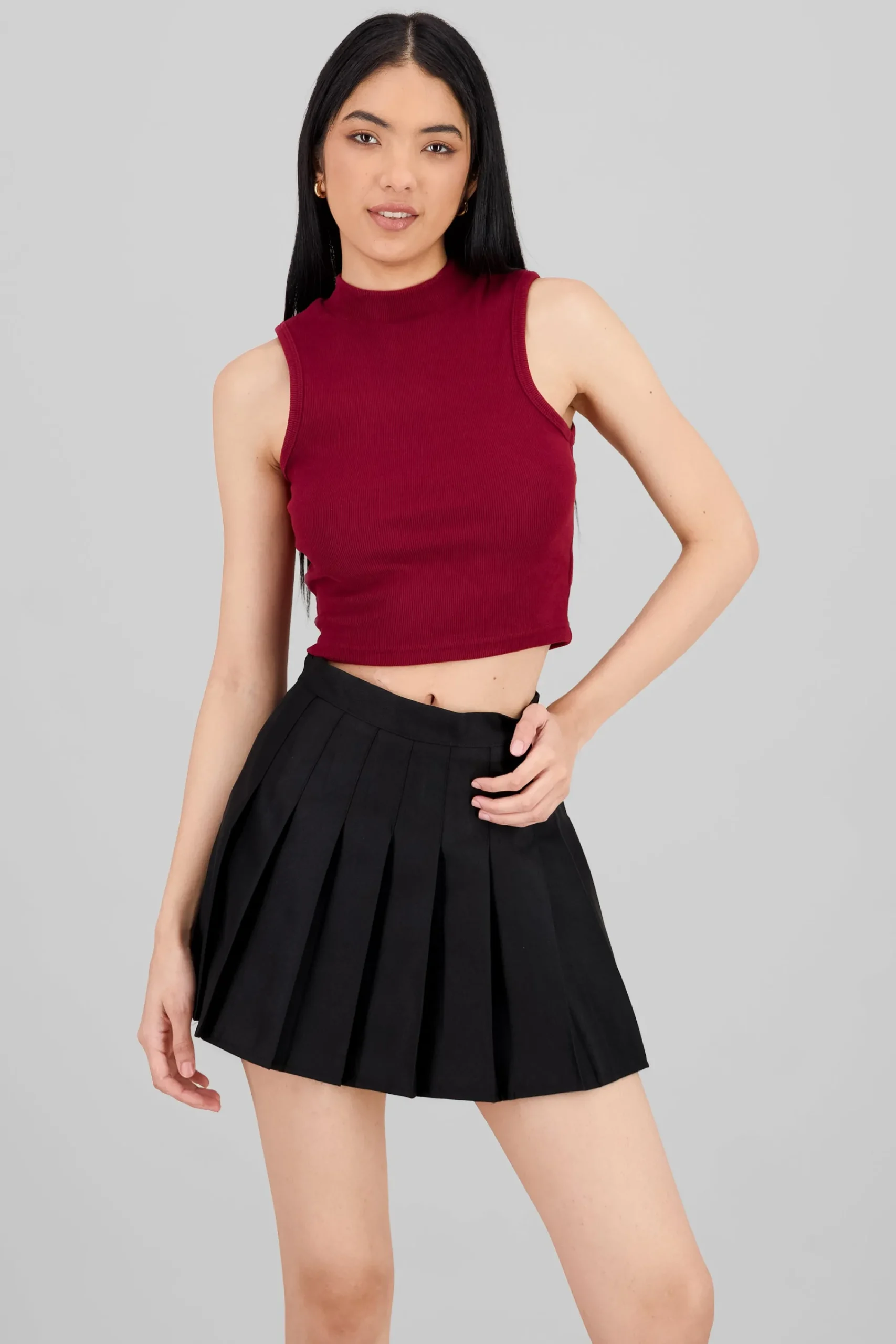 Shasa Soft Ribbed Sleeveless Top