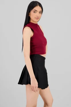Shasa Soft Ribbed Sleeveless Top
