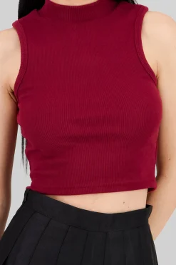 Shasa Soft Ribbed Sleeveless Top