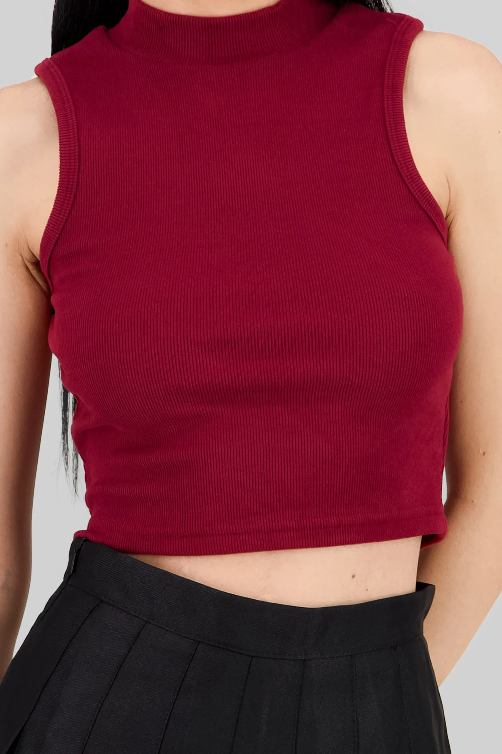 Shasa Soft Ribbed Sleeveless Top