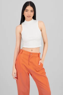 Shasa Soft Ribbed Sleeveless Top