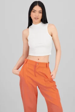Shasa Soft Ribbed Sleeveless Top