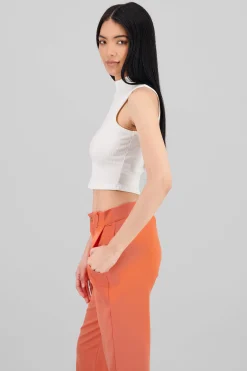 Shasa Soft Ribbed Sleeveless Top