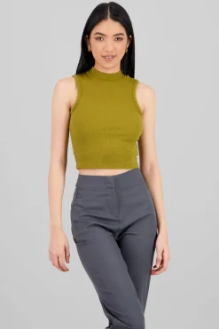 Shasa Soft Ribbed Sleeveless Top