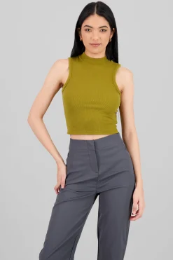 Shasa Soft Ribbed Sleeveless Top