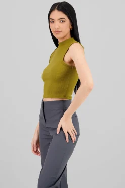 Shasa Soft Ribbed Sleeveless Top