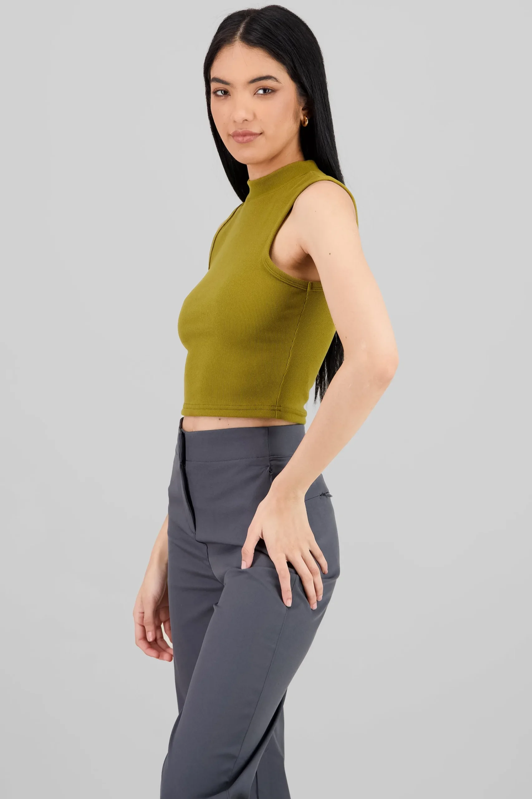 Shasa Soft Ribbed Sleeveless Top