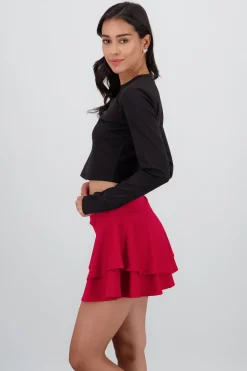 Shasa Soft Round Neck Long Sleeve Top