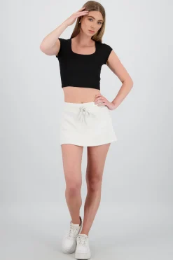 Shasa Soft Solid Mini Skirt