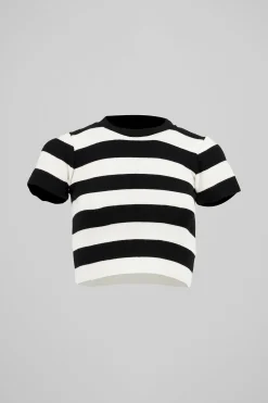 Shasa Soft Stripped Short Sleeve Top