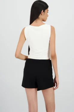 Shasa Soft Textured Sleeveless Top