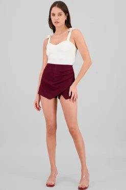 Shasa Solid Asymmetric Skirt