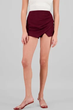 Shasa Solid Asymmetric Skirt
