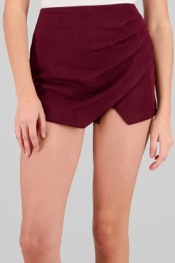 Shasa Solid Asymmetric Skirt