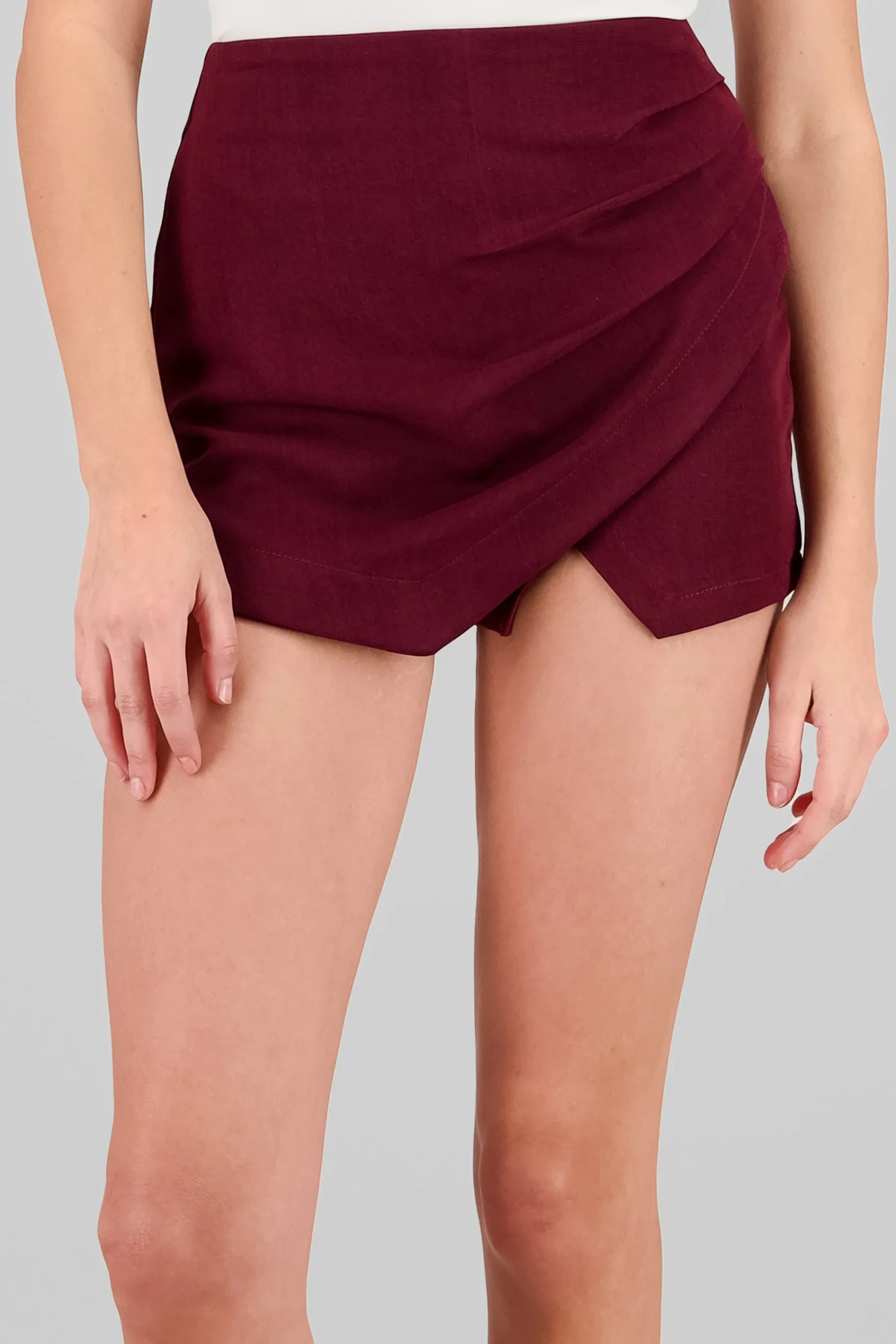 Shasa Solid Asymmetric Skirt