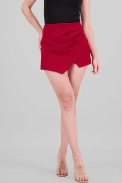 Shasa Solid Asymmetric Skirt