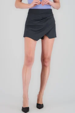 Shasa Solid Asymmetric Skirt