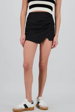 Shasa Solid Asymmetric Skirt