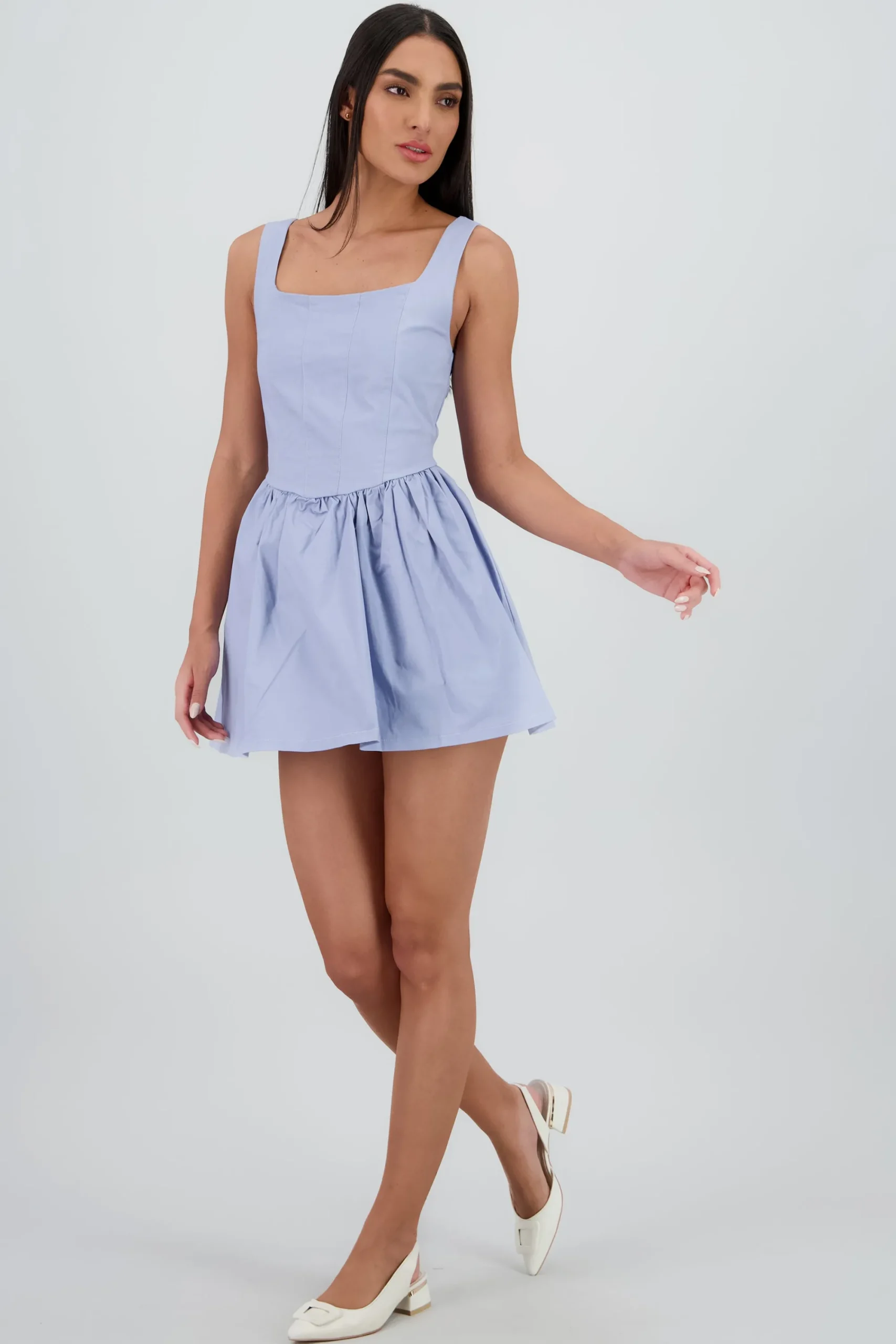 Shasa Solid Balloon Dress