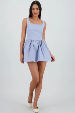 Shasa Solid Balloon Dress