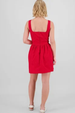 Shasa Solid Balloon Mini Dress