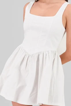 Shasa Solid Balloon Mini Dress