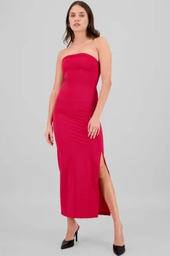 Shasa Solid Bandeau Dress