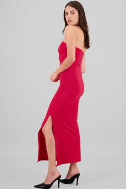 Shasa Solid Bandeau Dress