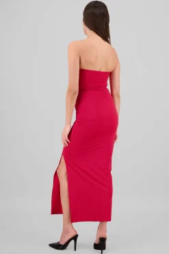 Shasa Solid Bandeau Dress