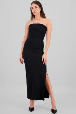 Shasa Solid Bandeau Dress