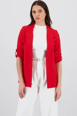 Shasa Solid blazer with adjustable sleeves