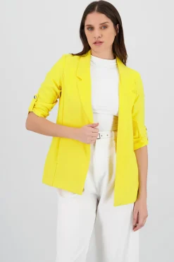 Shasa Solid blazer with adjustable sleeves