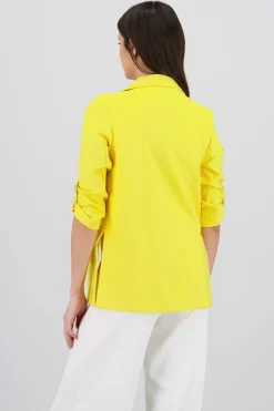 Shasa Solid blazer with adjustable sleeves