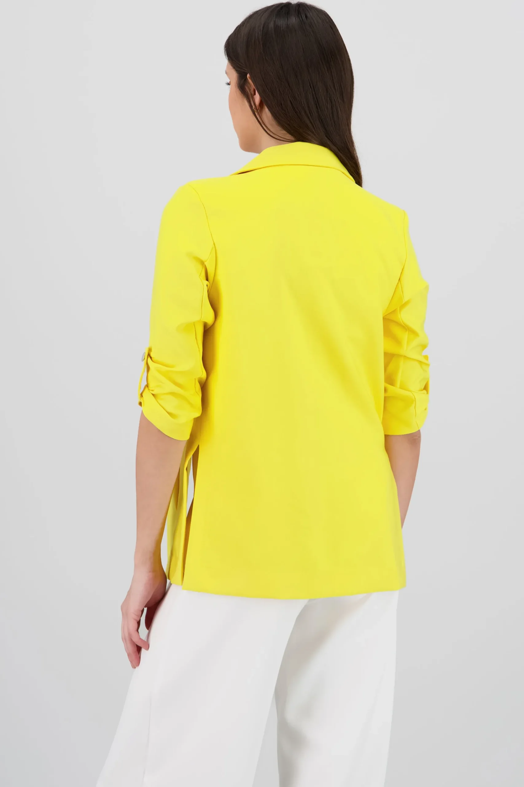 Shasa Solid blazer with adjustable sleeves