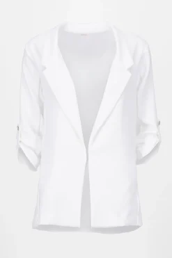 Shasa Solid blazer with adjustable sleeves