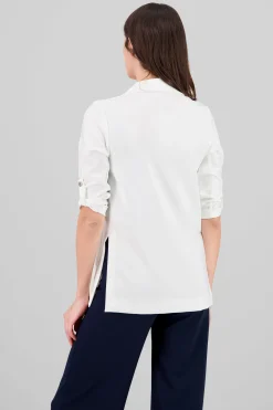 Shasa Solid blazer with adjustable sleeves