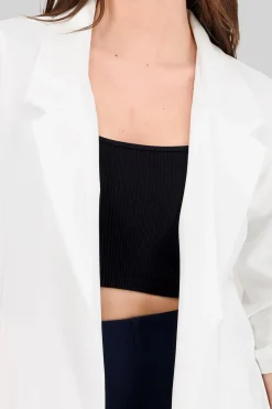 Shasa Solid blazer with adjustable sleeves