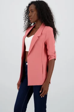 Shasa Solid blazer with adjustable sleeves