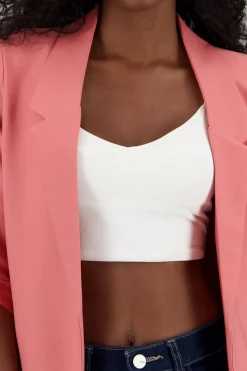 Shasa Solid blazer with adjustable sleeves