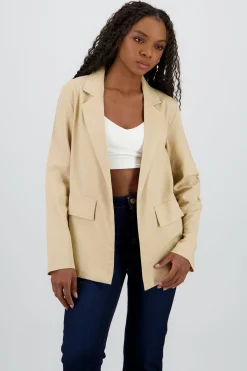 Shasa Solid Blazer with Lapel
