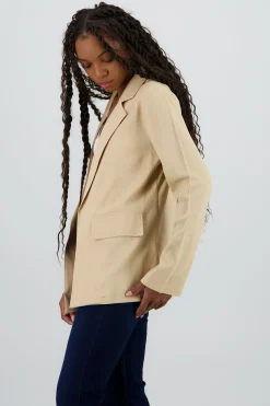 Shasa Solid Blazer with Lapel