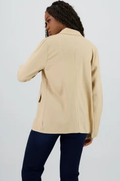 Shasa Solid Blazer with Lapel